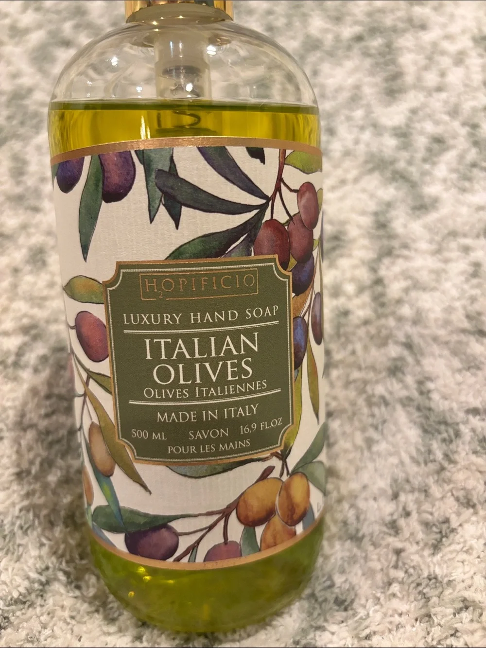 Hopificio Italian Olives Luxury Hand Soap NWT 16.9oz